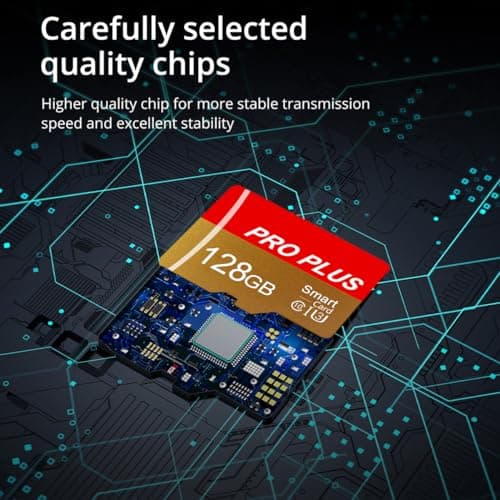 Carte Mémoire 128 Go UHS-I A1 C10 TF162 Haute Vitesse avec Adaptateur pour Tablette Téléphone Appareil Photo Autoradio E