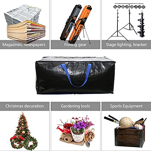 2 sacs de rangement extra-larges et épais (80×40×35cm) pour déménagement, camping et outils de jardinage avec sangles de