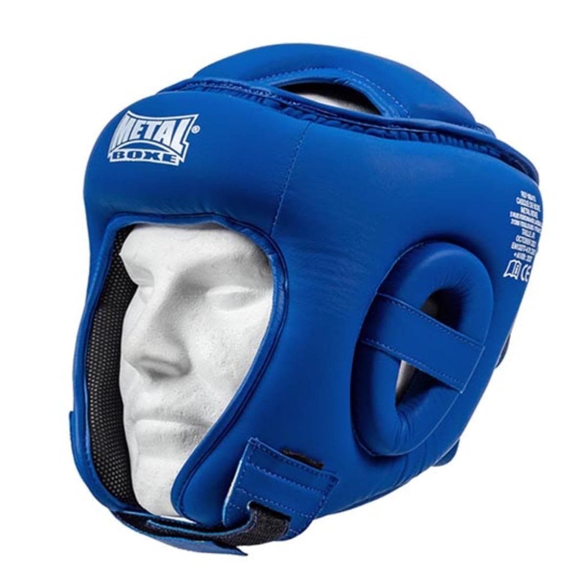Casque de compétition métal bleu pour seniors