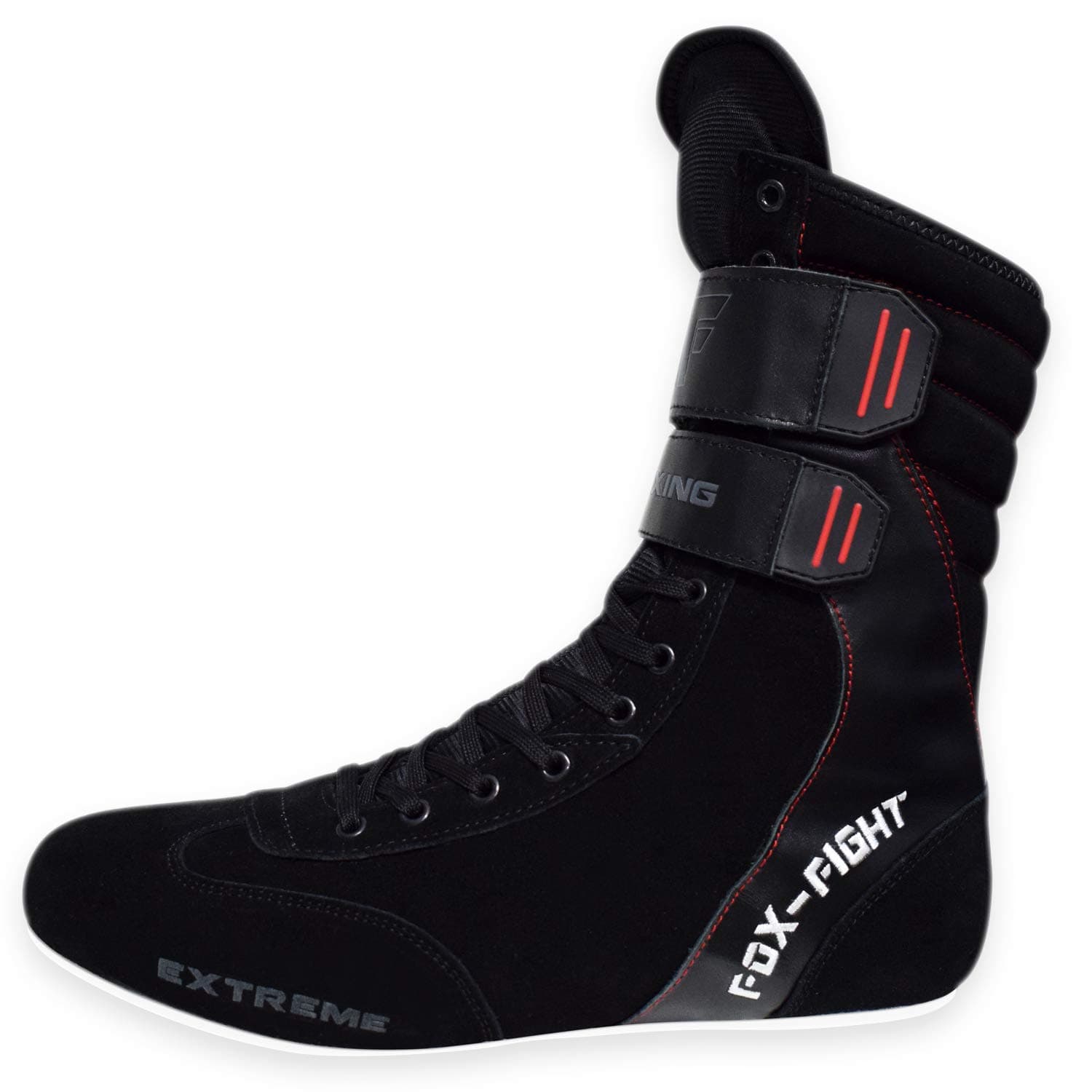 Bottes de boxe FOX-FIGHT Extreme en cuir véritable professionnelles pour les boxeurs amoureux de combat en salle de gym