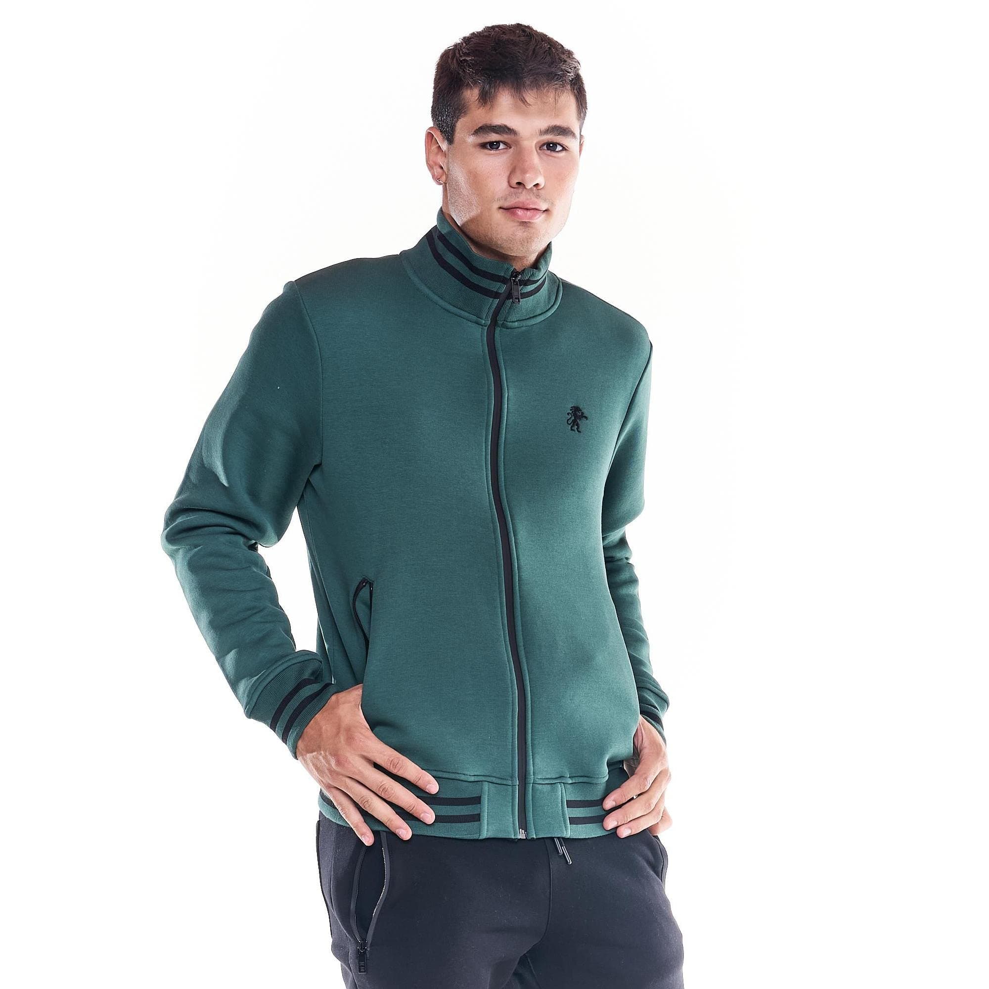 LEONE 1947 Sweat-shirt Homme Col Debout - Icône Soft Basic