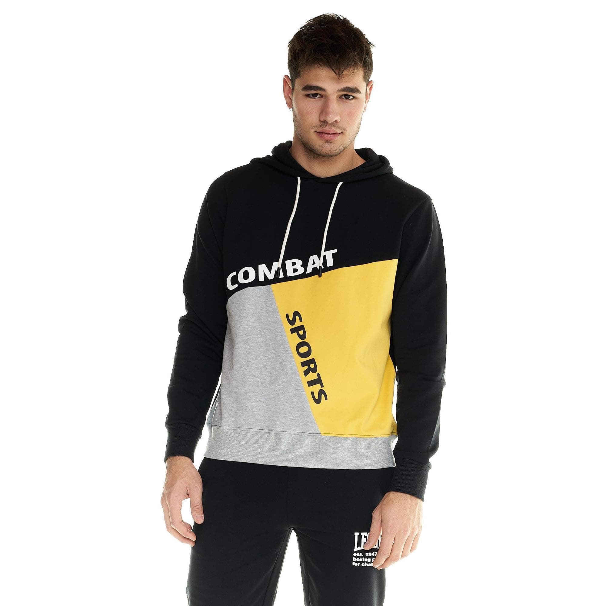 LEONE 1947 Sweat-shirt pour homme Color Block Active Oversized pour Homme Sport