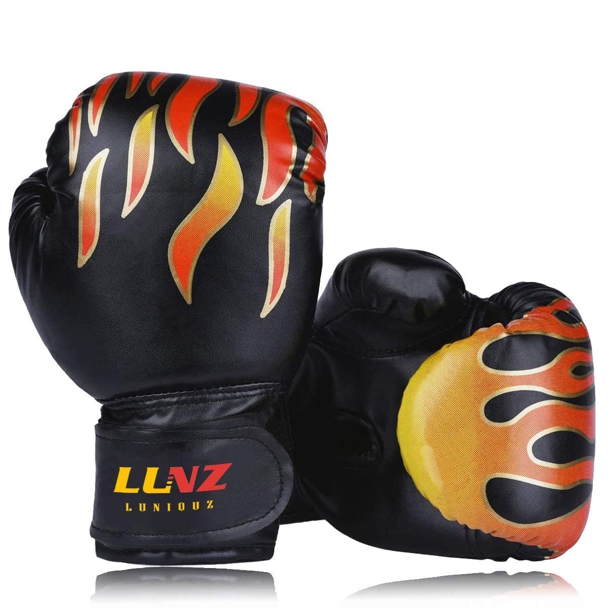 Luniquz Gant de Boxe pour Enfant 3-16 Ans, Cuir Synthétique, Gant d'Entraînement MMA et Muay Thai 8OZ, Spécialisé dans l