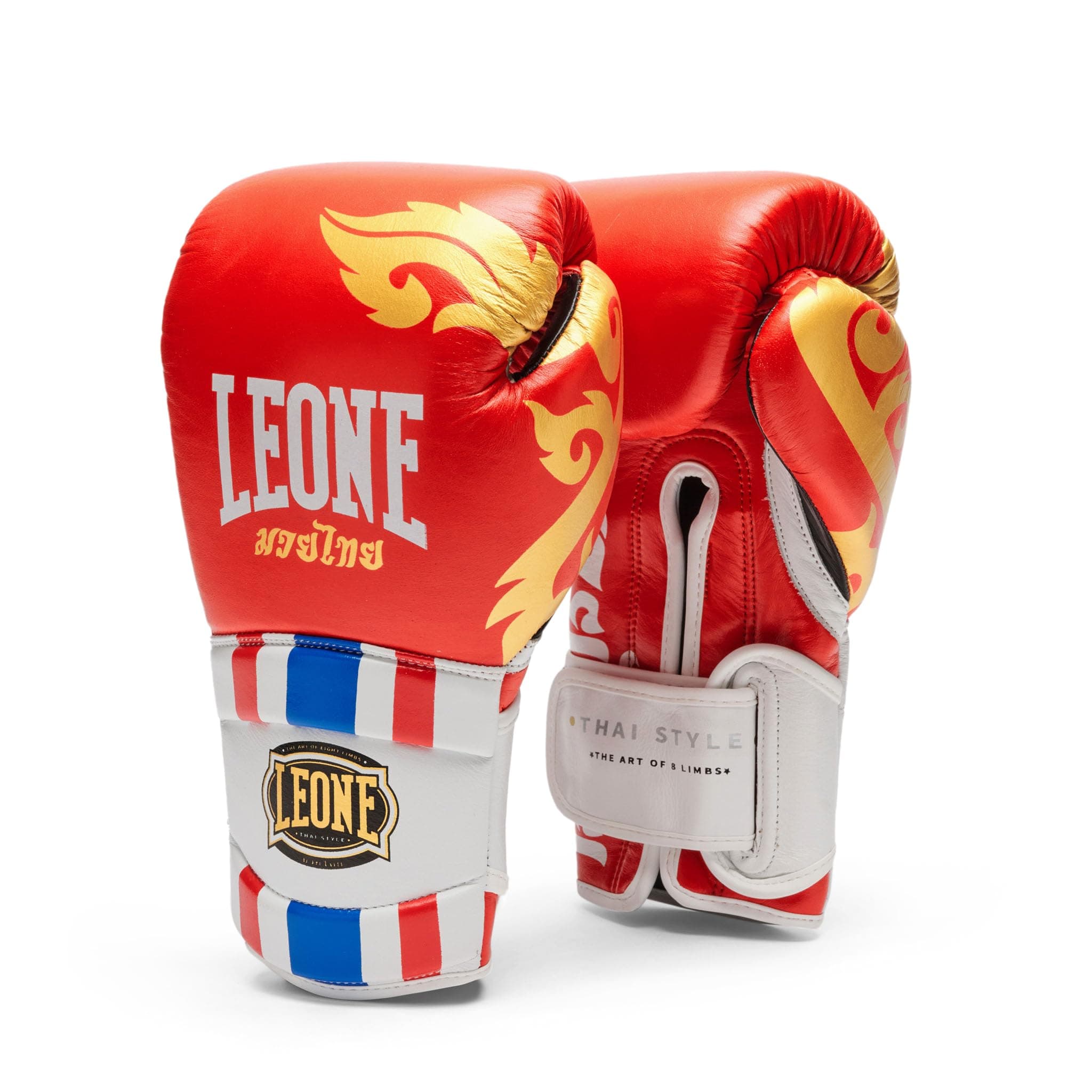 LEONE 1947, Gants de boxe Thai style 16oz, Populaire parmi les boxeurs amoureux de thai boxing, idéaux pour des entraîne