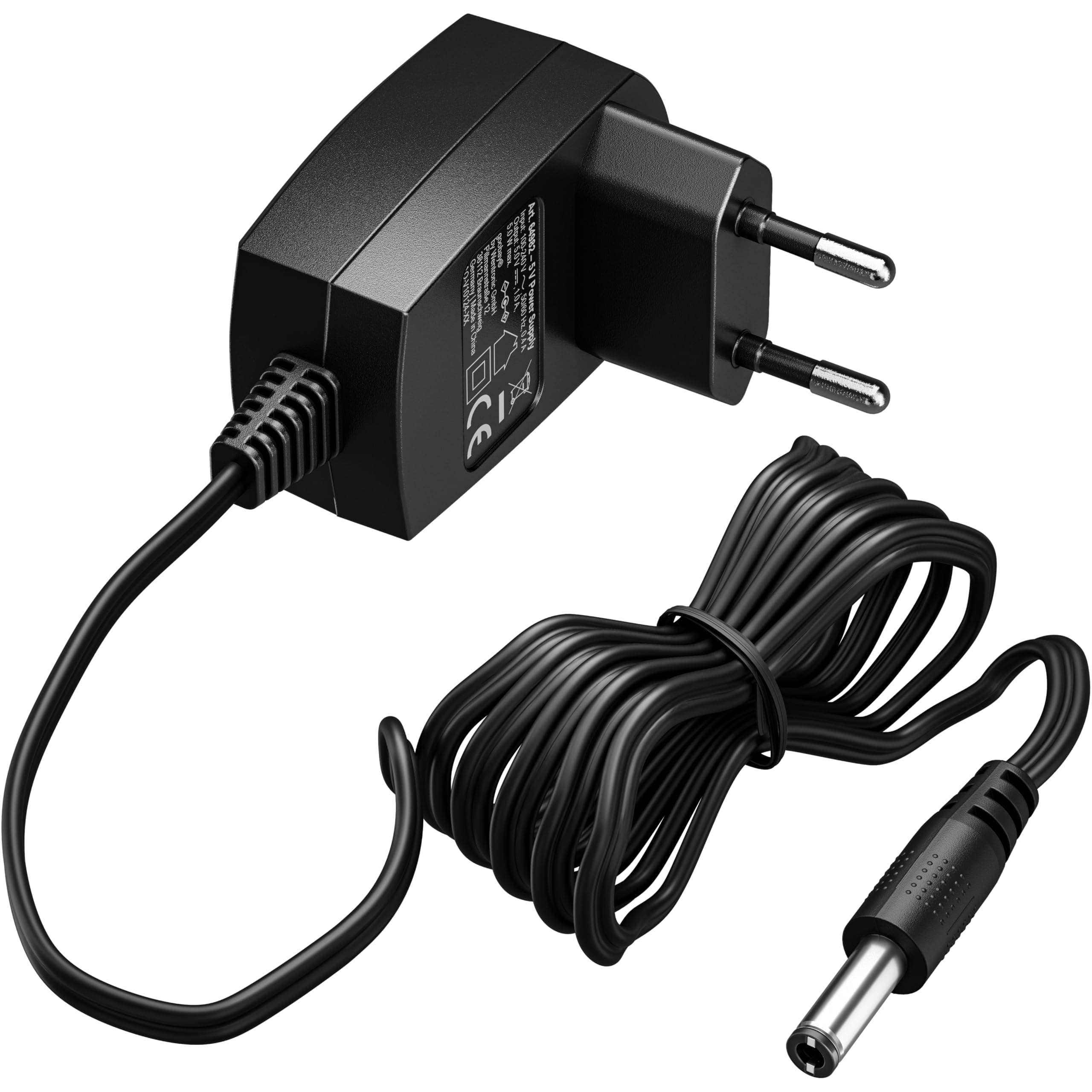 Goobay 64982 5V 5,5 mm x 2,1 mm Alimentation 100V-240V 5W/1A Utilisant le Monde Entier Prise DC pour Disques Dur et RNIS