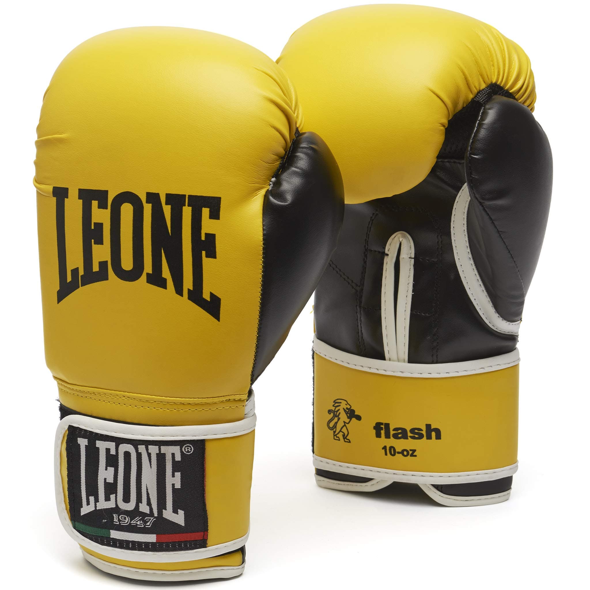 LEONE 1947 Gants de Boxe Flash Amortissement Supérieur 12oz 100% Cuir Pleine Flore pour Entraînement Professionnel et Co