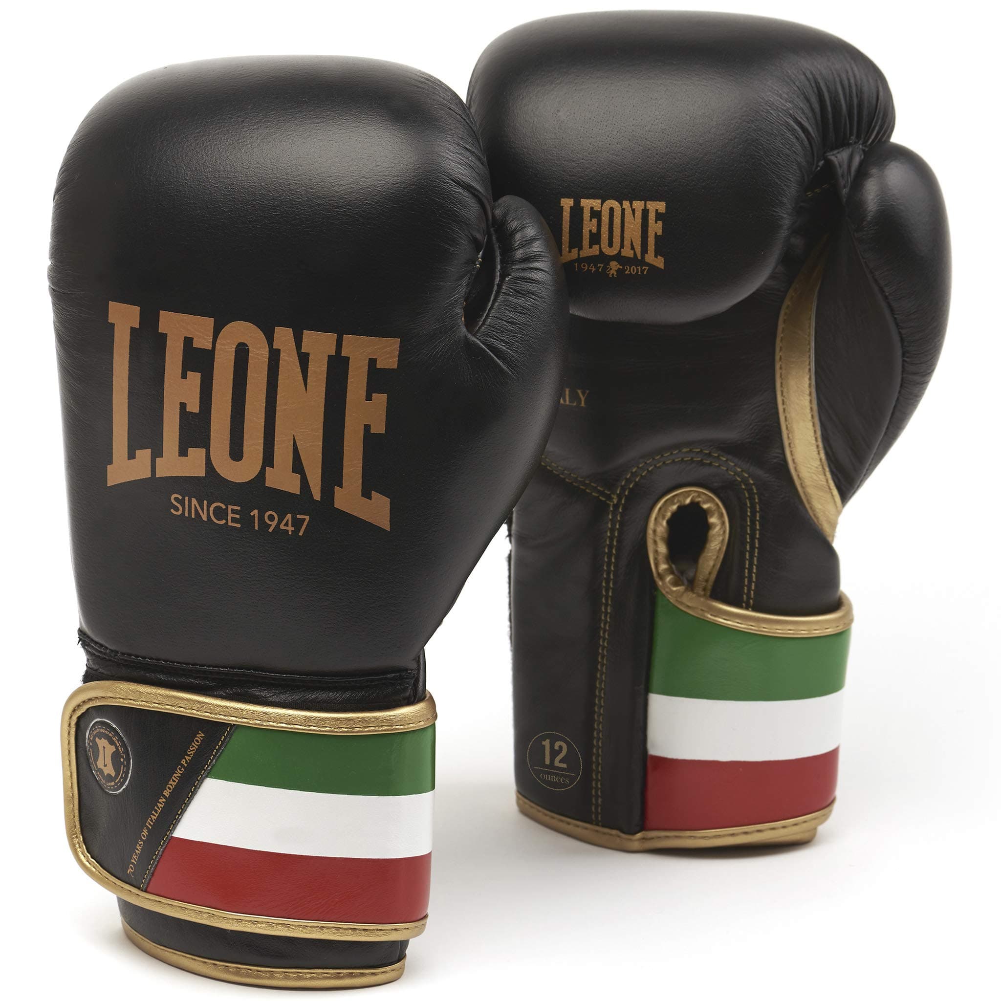Leone 1947 Gants de Boxe Unisex pour Gym & Training en Cuir Italien de Qualité Supérieure Italy'47