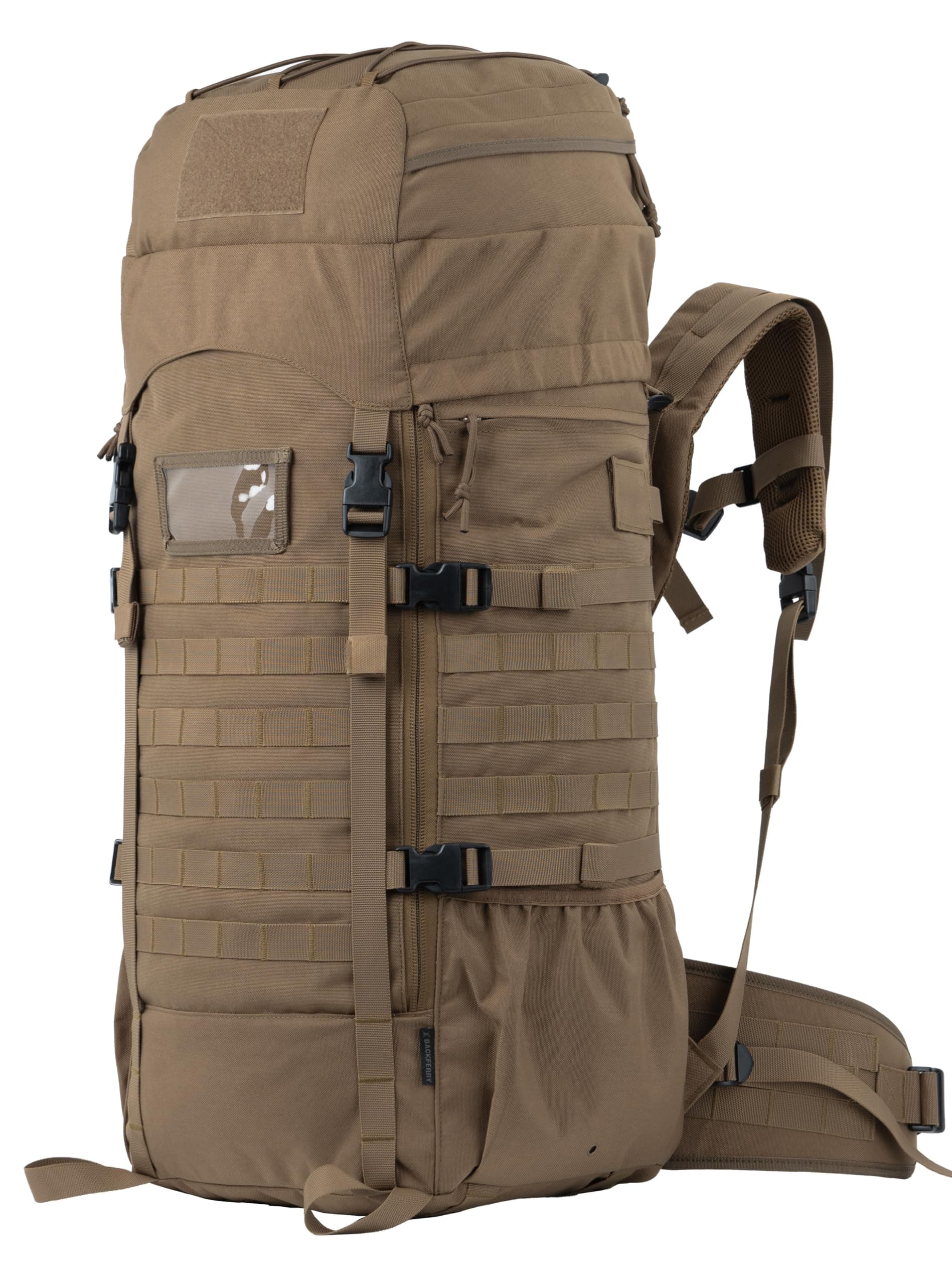 BACKFERRY Sac à dos tactique de 75 l avec cadre interne Molle système d'hydratation pour chasseurs et randonneurs