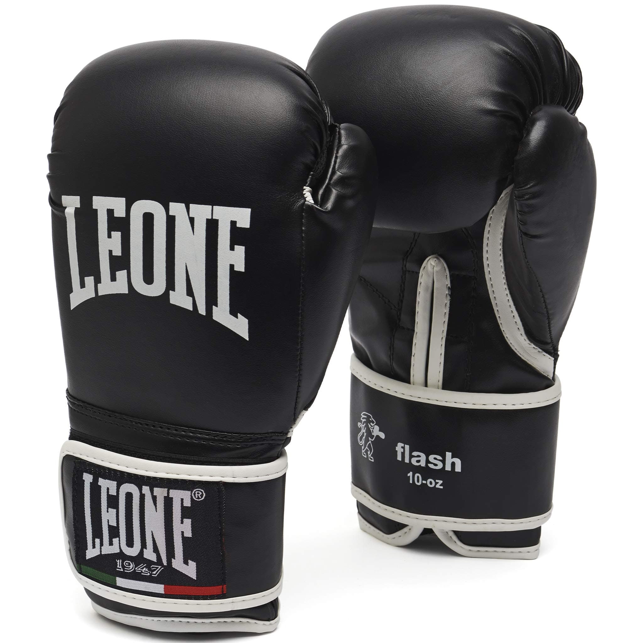 LEONE 1947 Gants de Boxe Flash - Cuir Synthétique de Qualité pour Amateurs, Coupe Classique avec Amortissement Premium,
