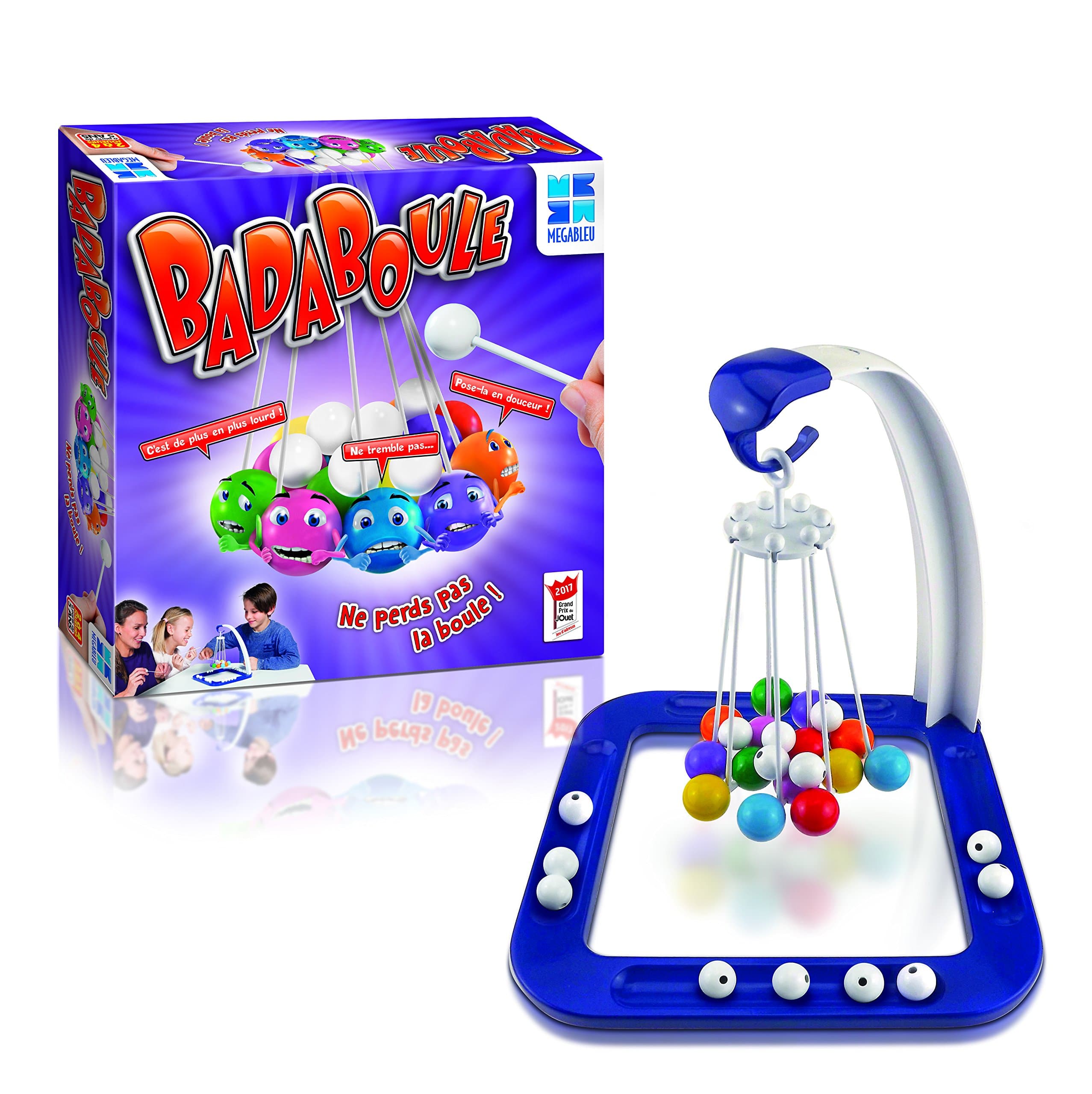Megableu - BADABOULE - Jeu de Société amusant pour enfants dès 5 ans - Meilleur Jeu d'adresse et d'ambiance - Ne Perdez