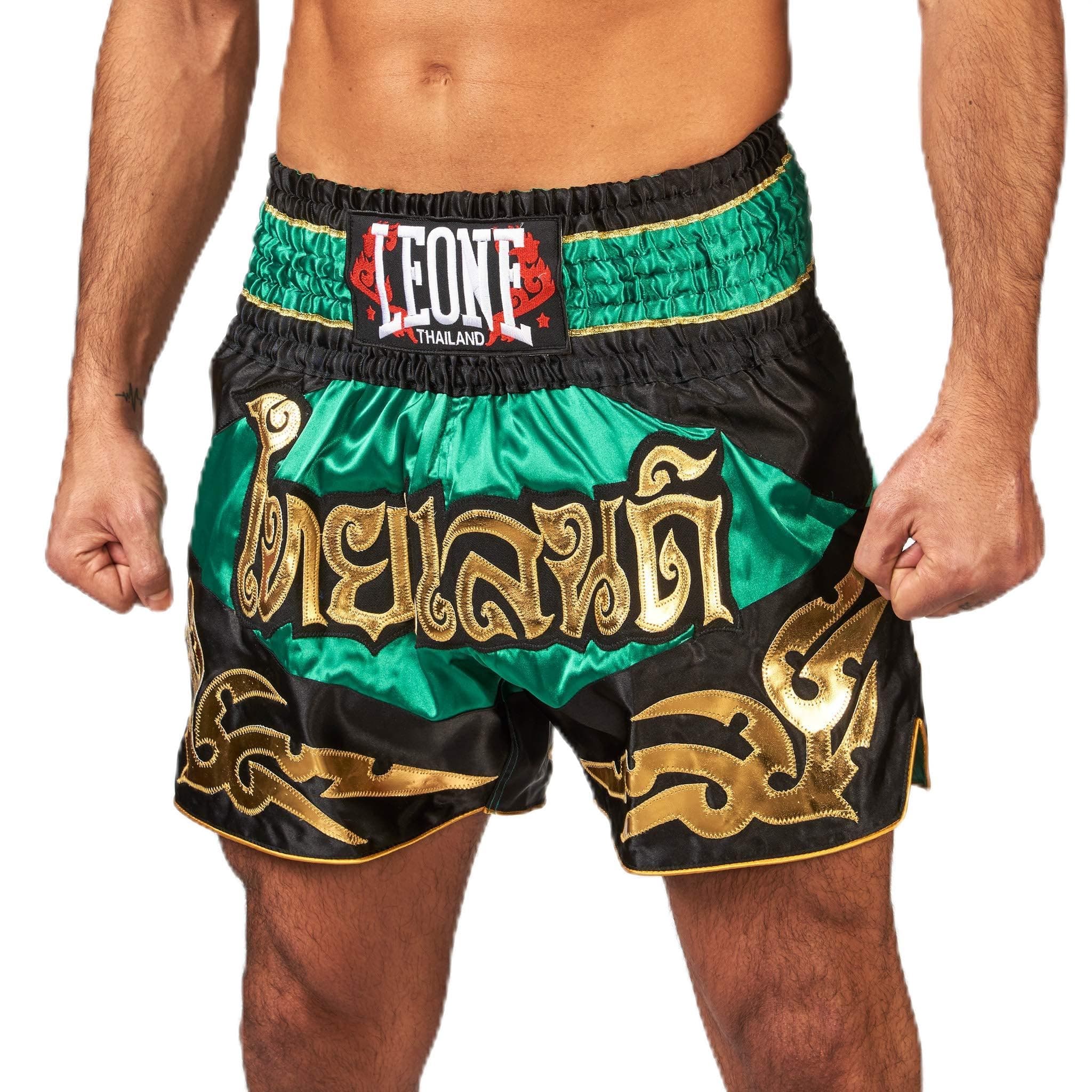 LEONE 1947 Thailand Short Kick-Thai Mixte pour Hommes en Arena Amusant et Athlétique avec Tech Fit et Taille M