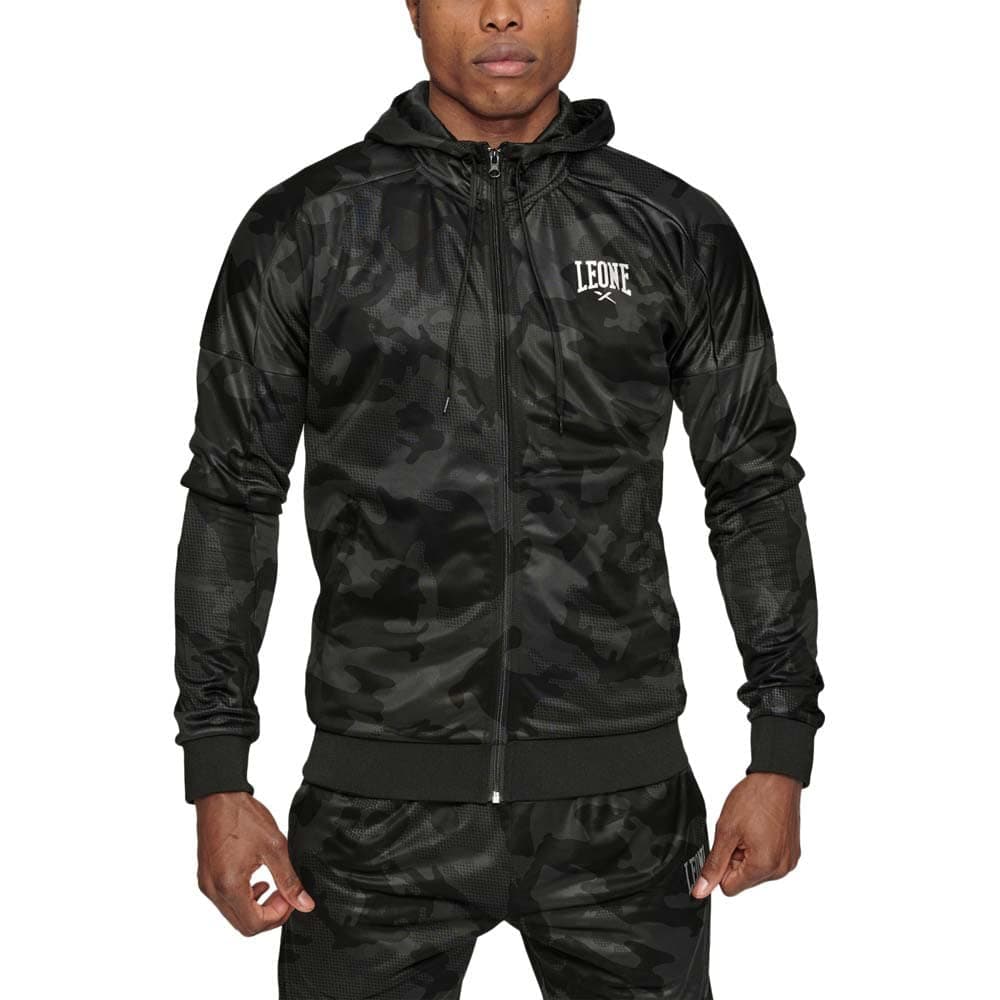 LEONE 1947 Sweatshirt Camo Black Mixte - Chaude et Confortable - Hiver Été