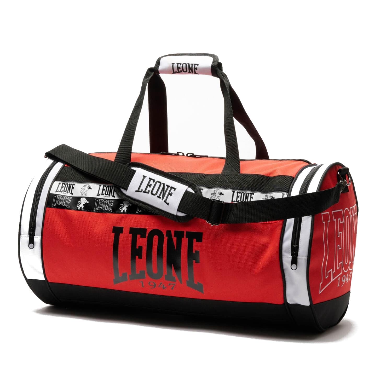 Leone 1947 Sac de sport Iconic Rouge - Multi-usages Gym Voyage, 60 x 32 cm, Sac Résistant en Rouge