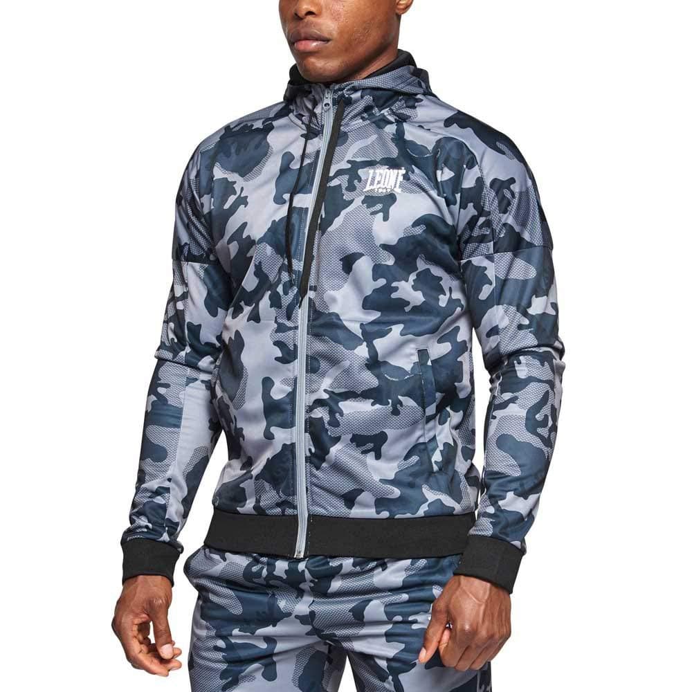 LEONE 1947 Sweat à Capuche Camo Gris Unisexe Pour Sport ou Loisirs AB302