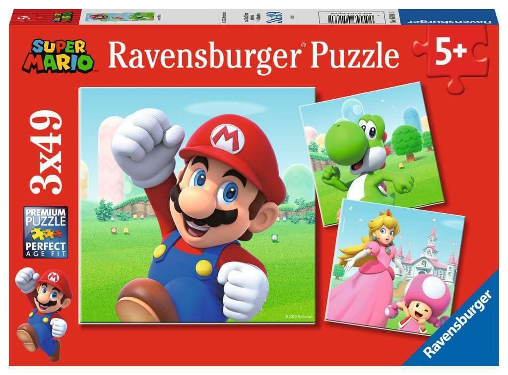 Ravensburger - Puzzle Enfant Super Mario - Puzzles 3x49 p - Dès 5 Ans - FSC The Forest Stewardship Council