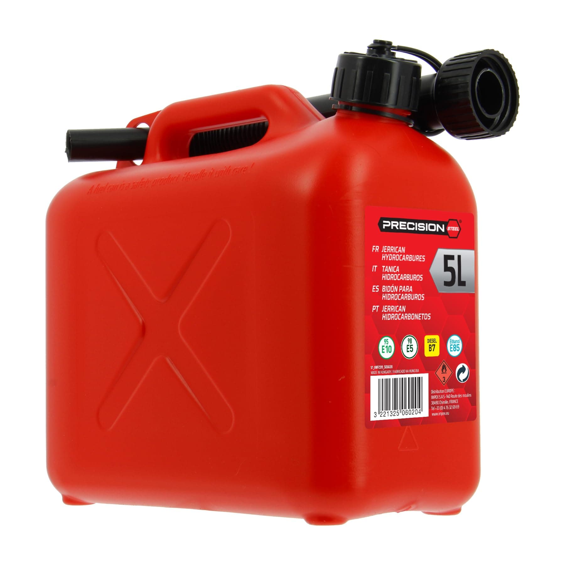 XL Tech 506022 Jerrican Homologué pour Carburant 5 L - Sécurité en Transport - Professionnels - Hôtellerie
