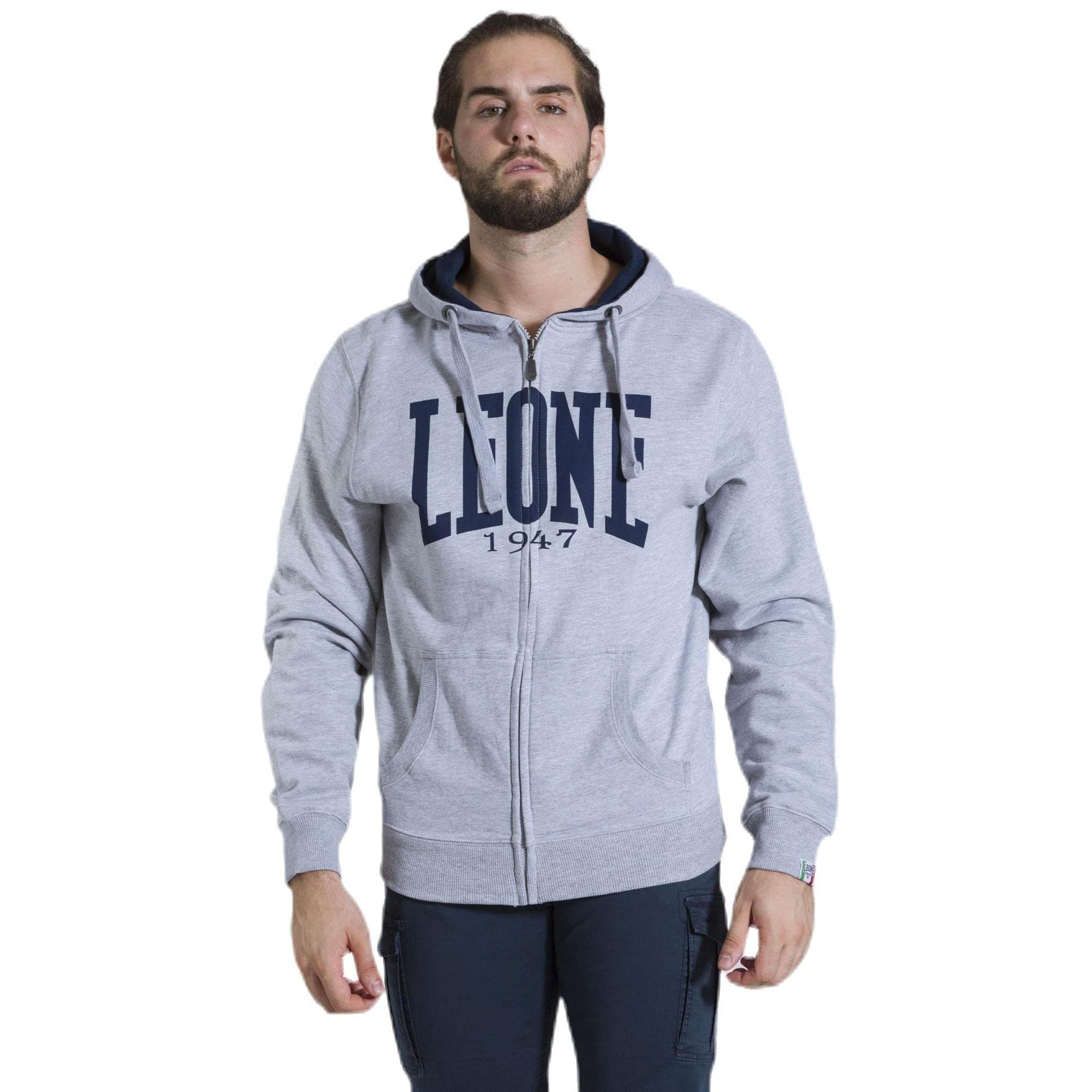LEONE 1947 Sweat à Capuche zippé pour Homme en Séduction HiverChauffant