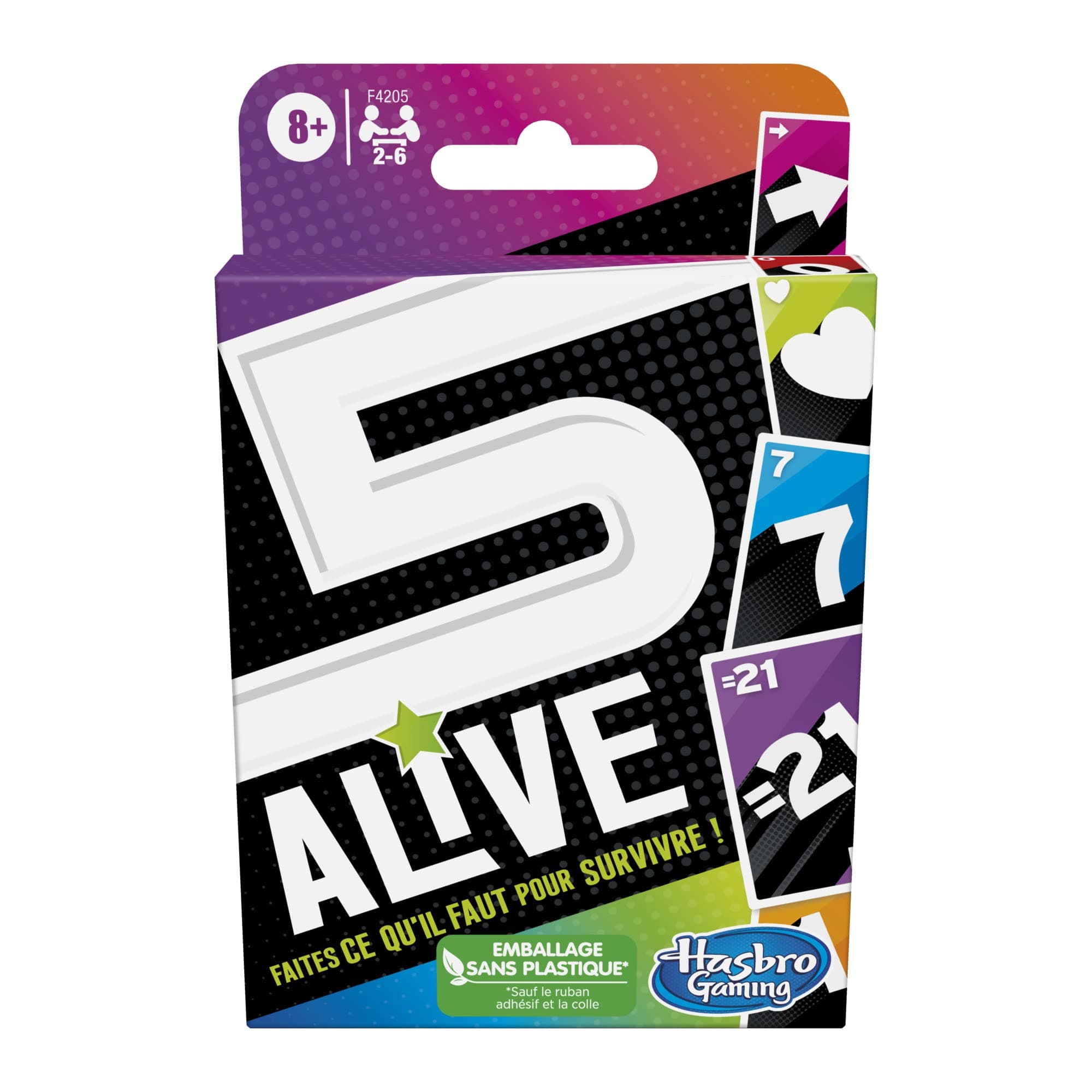 Hasbro Gaming 5 Alive, Jeux de Cartes pour Enfants & Familles, Élevés à partir de 8 Ans, Multijoueur 2-6 Joueurs, Voyage
