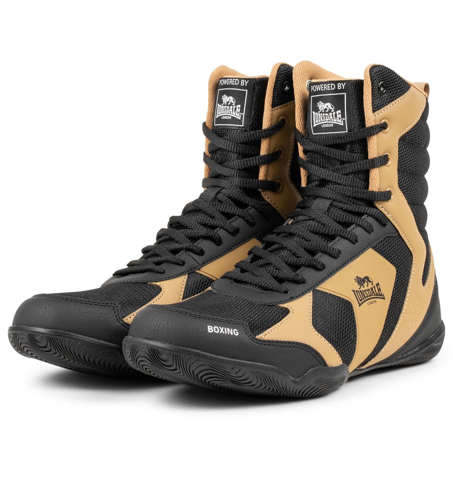 Lonsdale Mixte Heskin Chaussures de Boxe BleuTaille 42 - Protection Cheville - Idéales pour les Boxeurs - Techfit Techno