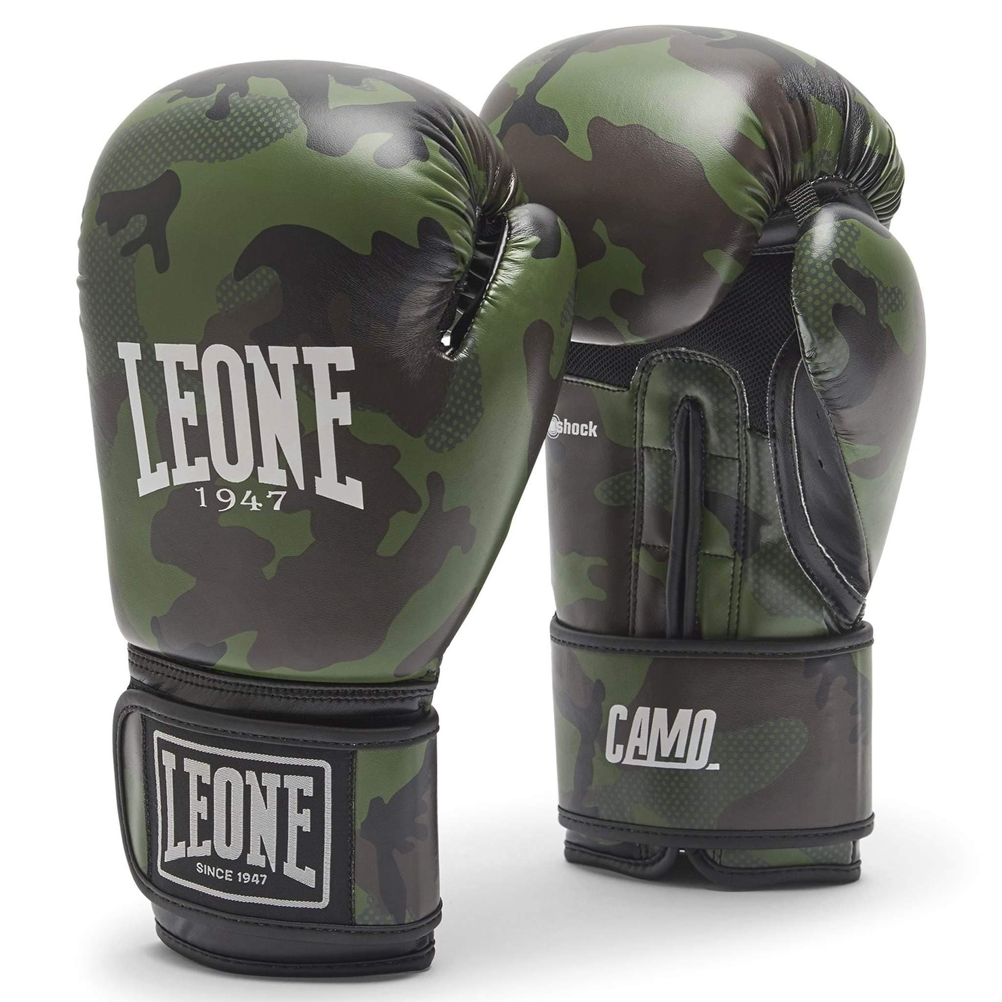 LEONE 1947 Gants de Boxe Camo Unisexe Adulte - Léger Anti-Slip pour Training & Combat